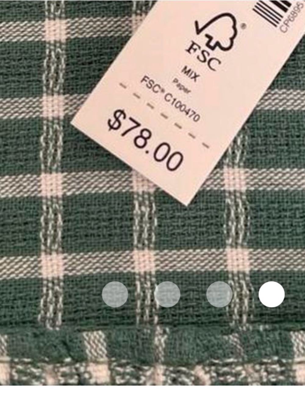 Madewell Women’s Green Check Tie-Hem Button-Down Shirt EUC Size 2X 18-20 - Picture 3 of 9